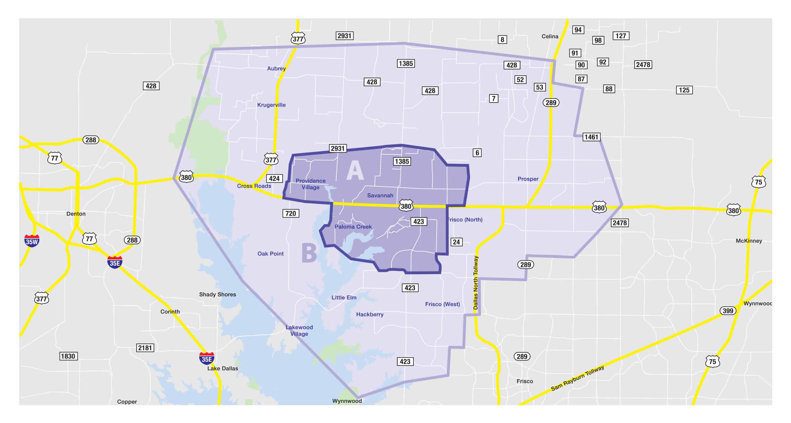 Service area map